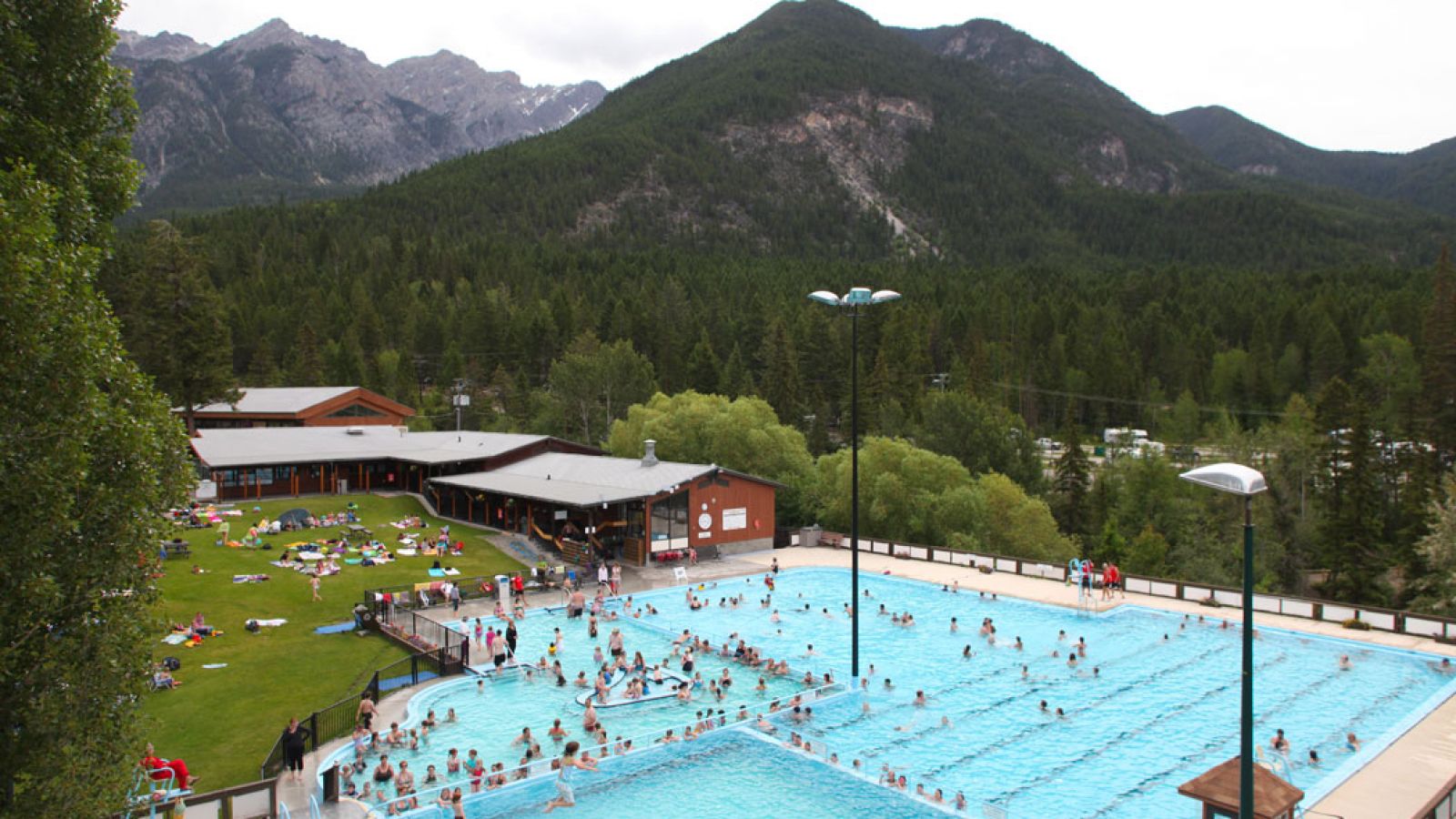 View from above the Fairmont Hot Springs in Banff