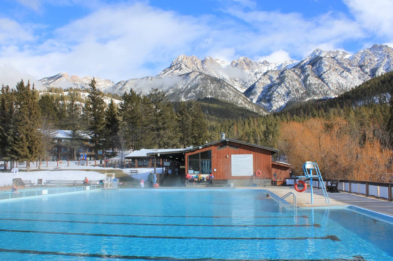 View from above the Fairmont Hot Springs in Banff